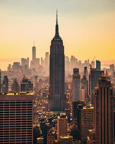 high rise Empire State building town